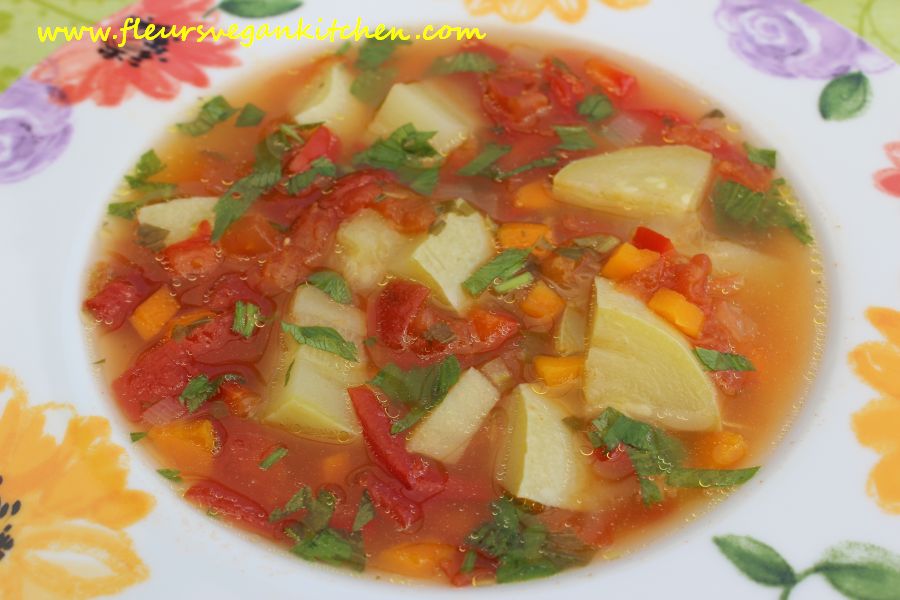 (English) Courgette sour soup