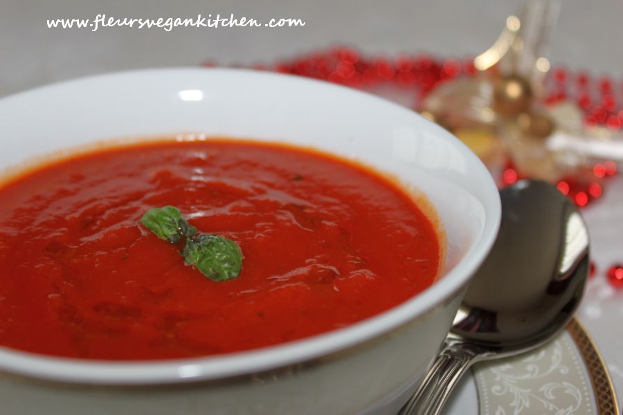 (English) Roasted red pepper & tomato soup