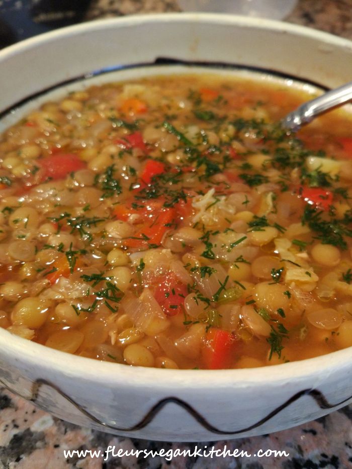 Lentils sauer soup